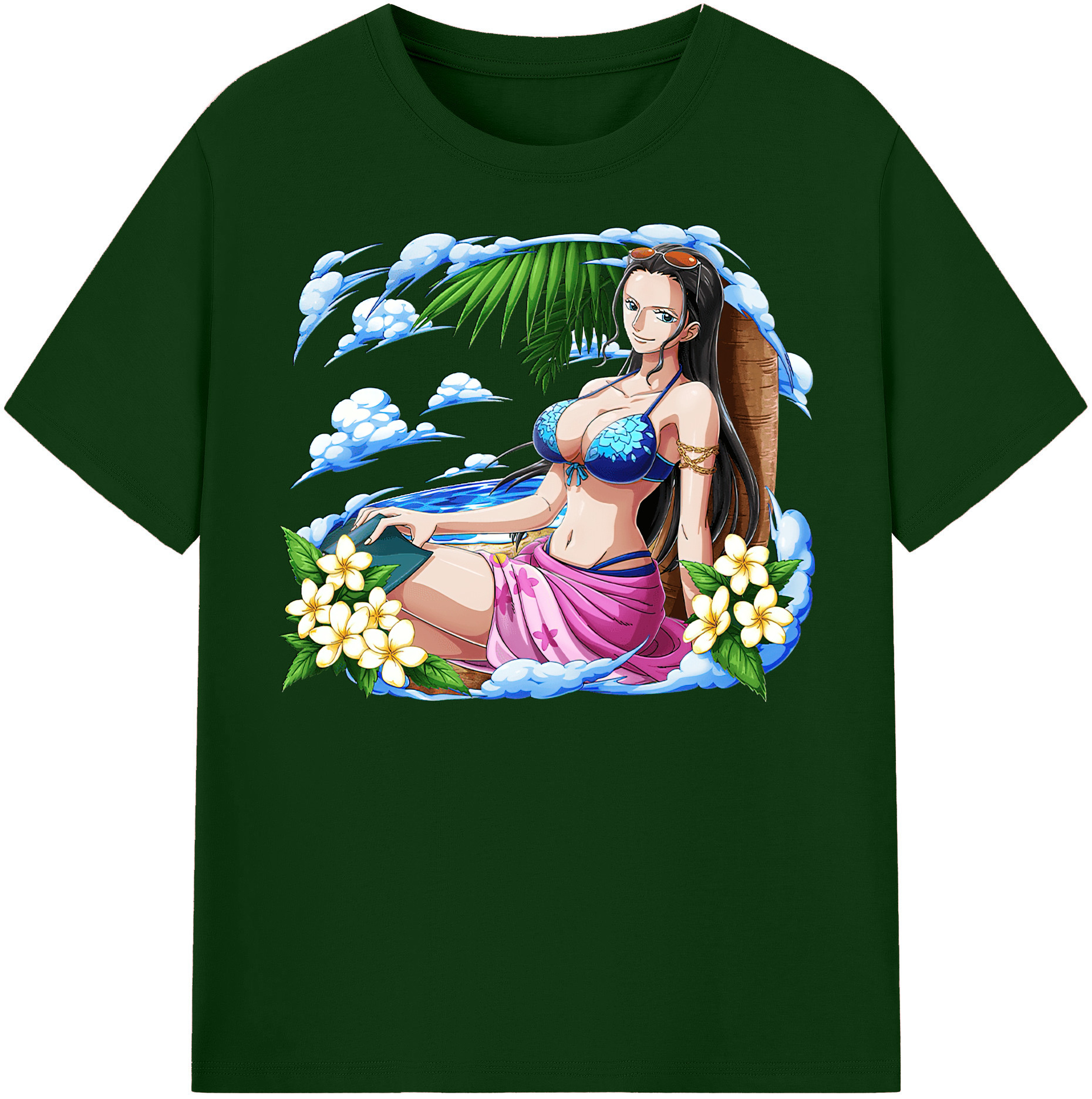 ワンピース ニコ・ロビン ONE PIECE Nico Robin 綿100％半袖Tシャツ（フロントプリント）
